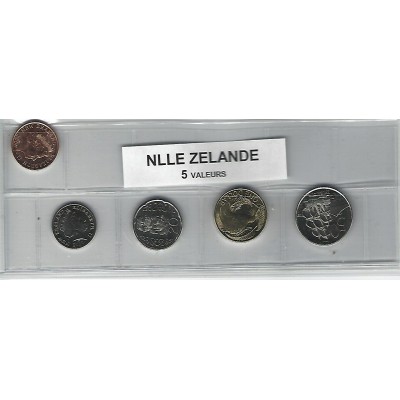 Nouvelle Zélande série de 5 pièces de monnaie