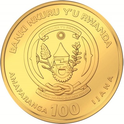 RWANDA 100 RWF Or 1/12 Once Série Sport Cyclisme 2025 ⏰
