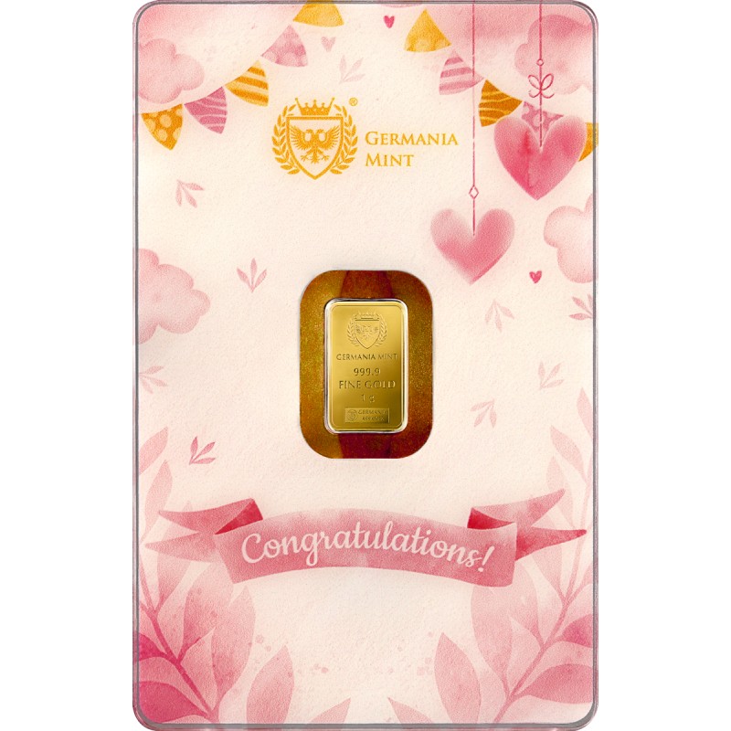 Germania Mint Lingotin Or 1 Gramme 999/1000 Fille