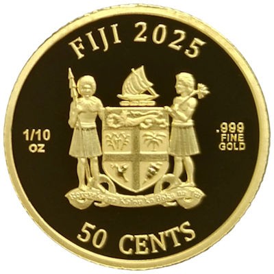 FIDJI 50 Cents Or 1/10 Once Chats 2025 ⏰