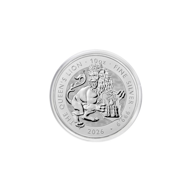 GRANDE BRETAGNE 10 Livres Argent 10 onces Tudor Beasts le Lion de la Reine 2026 ⏰