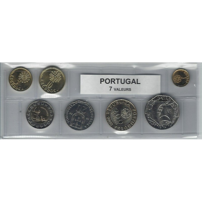 Portugal série de 7 pièces de monnaie