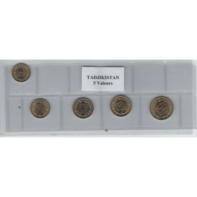 Tadjikistan série de 5 pièces de monnaie