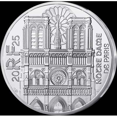 FRANCE 10 Euro Argent Notre-Dame de Paris 2025 ⏰