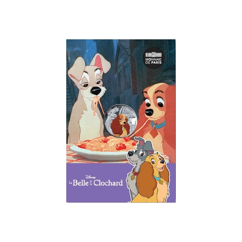 FRANCE 10 Euro Argent Classiques Disney la Belle et le Clochard 2025