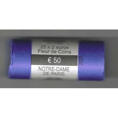 FRANCE 2 Euro commémorative Notre Dame de Paris 2025 Fleur de Coins