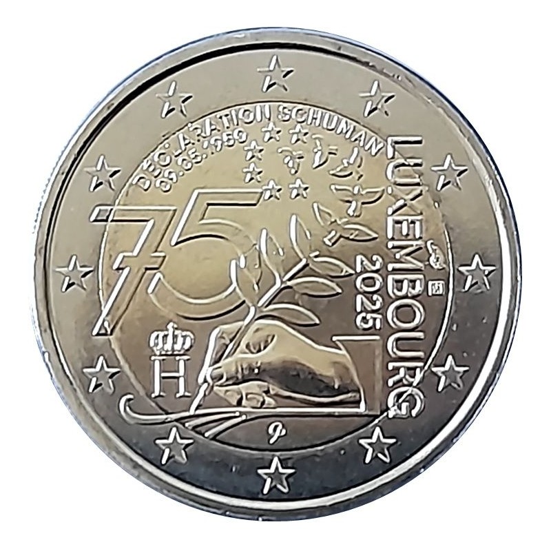 LUXEMBOURG 2 Euro 75 Ans Déclaration Schuman 2025 UNC
