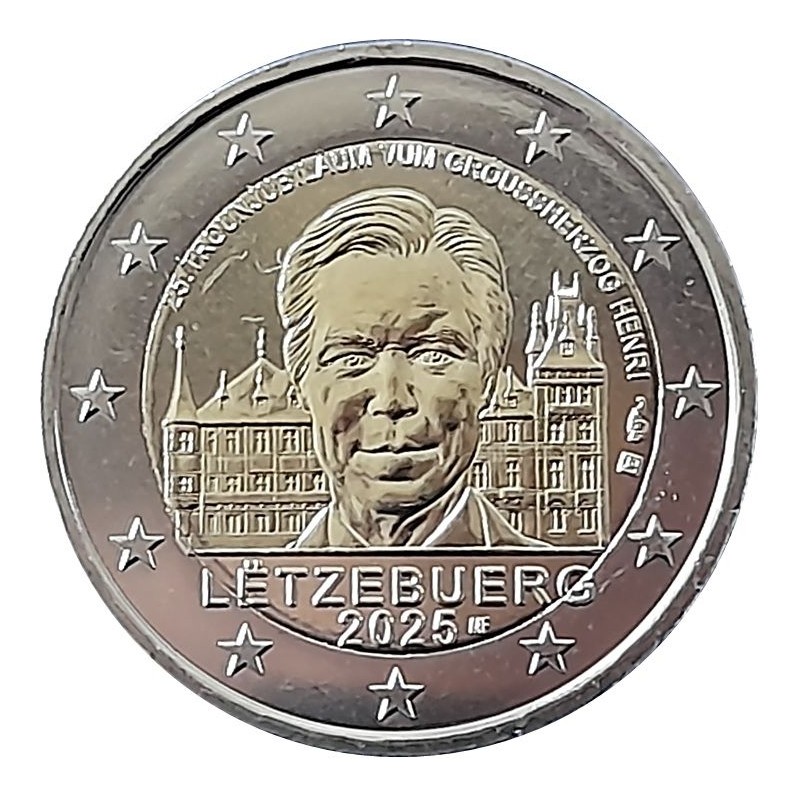 LUXEMBOURG 2 Euro 25 Ans de règne du Grand Duc Henri 2025 UNC