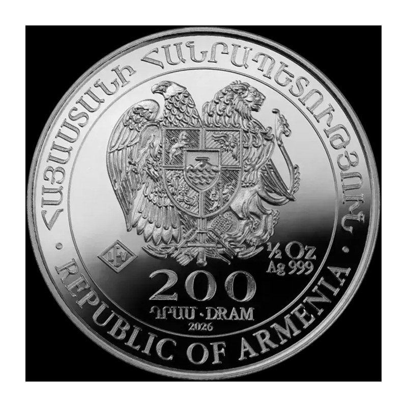 ARMENIE 200 Dram Argent 1/2 Once Arche de Noé 2026