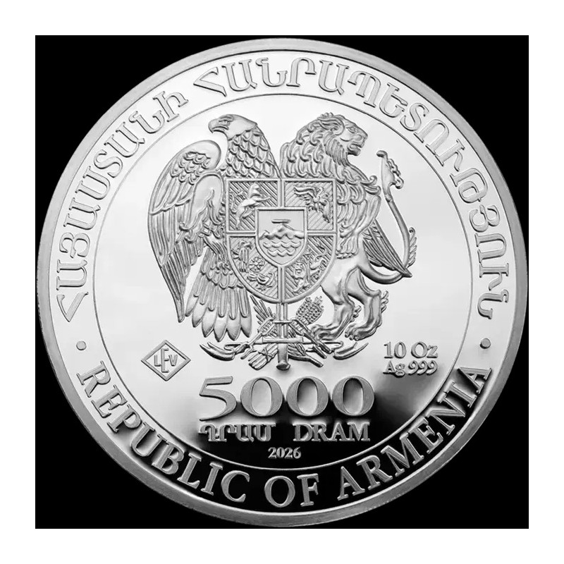 ARMENIE 5000 Dram Argent 10 Onces Arche de Noé 2026