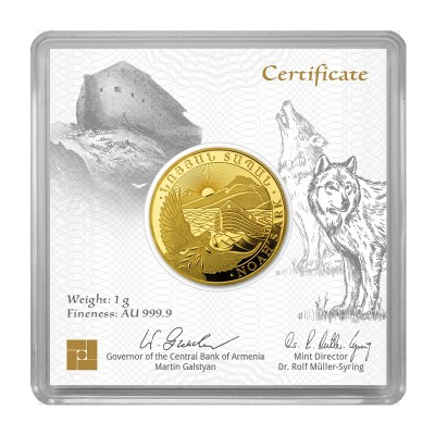 ARMENIE Arche de Noé 1 Gramme Or 999/1000 2026 scellé ⏰
