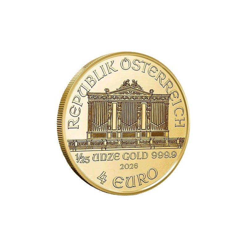 AUTRICHE 4 Euro Or 1/25 Once Philarmonique 2026 ⏰
