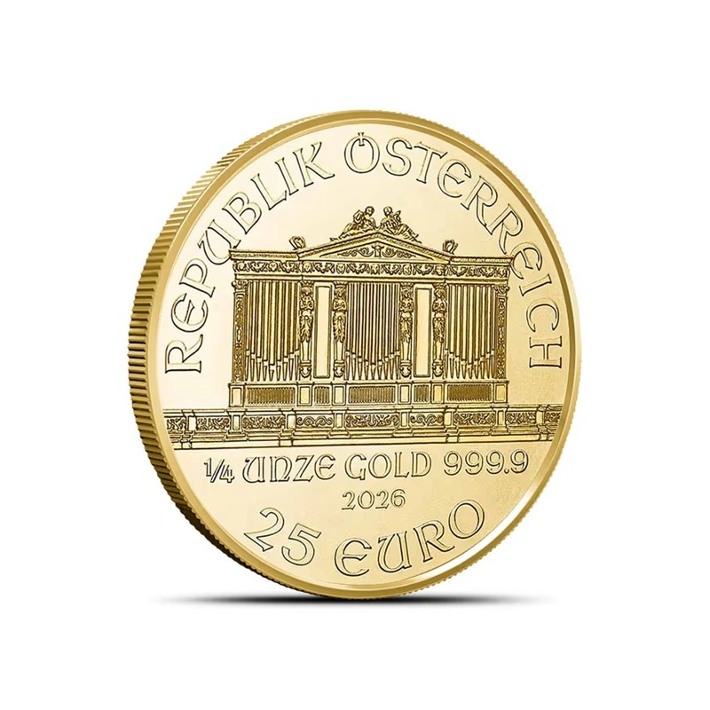 AUTRICHE 25 Euro Or 1/4 Once Philarmonique 2026 ⏰
