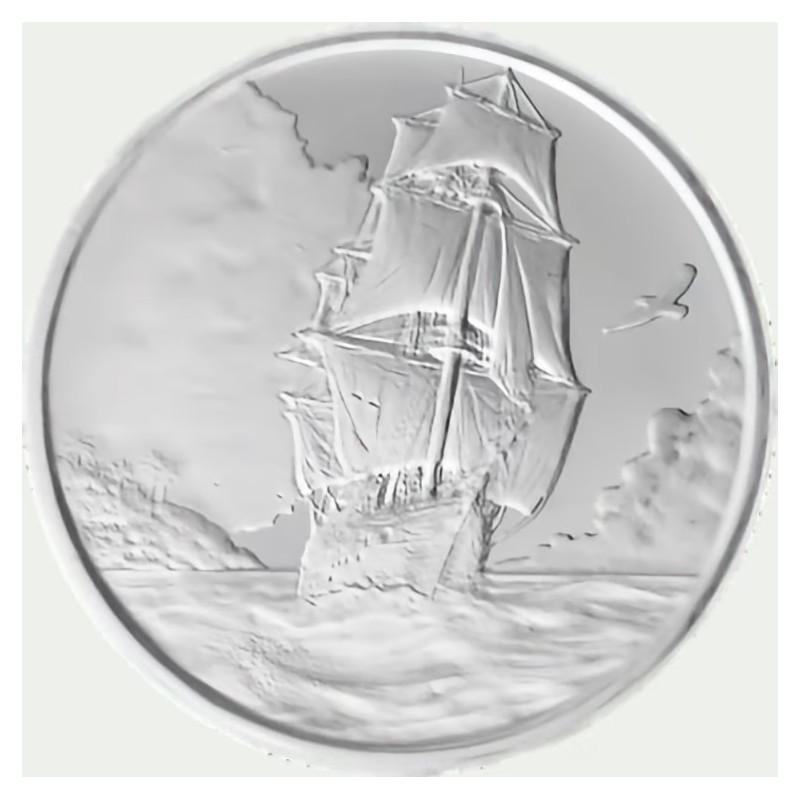 ILE DE L'ASCENSION 1 Dollar Argent 1 Dollar Voilier 2025 ⏰