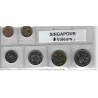 Singapour série de 6 pièces de monnaie