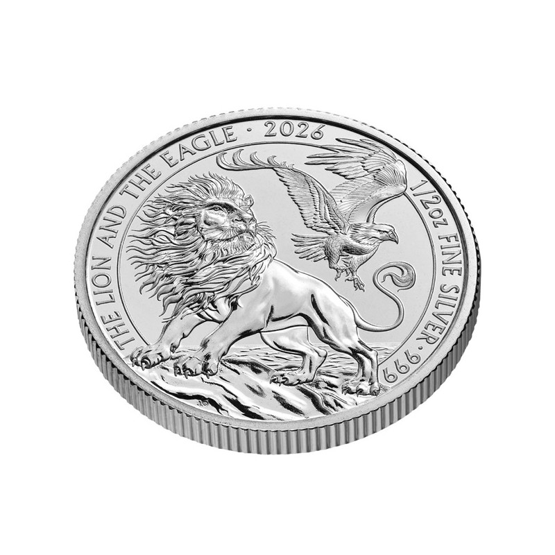 GRANDE BRETAGNE 1 Pound Argent 1/2 Once Lion et Aigle 2026 ⏰