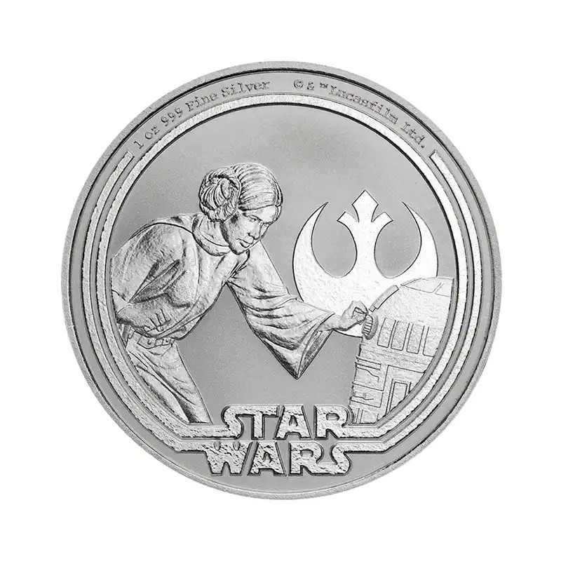NIUE 2 Dollars Argent 1 Once Princesse Leia 2025 ⏰