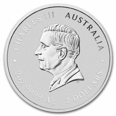 AUSTRALIE 2 Dollars Argent 2 Onces Couleur Année du Cheval 2026