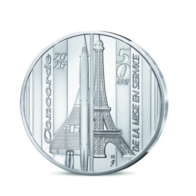 FRANCE 10 Euro Argent 50 Ans de mise en service du Concorde 2026