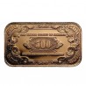 Lingot Cuivre 1 Once Billet 500 Dollars