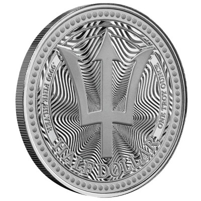 BARBADE 1/2 Dollar Argent 1...