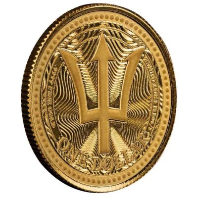 BARBADE 1 Dollar Or 1/10...