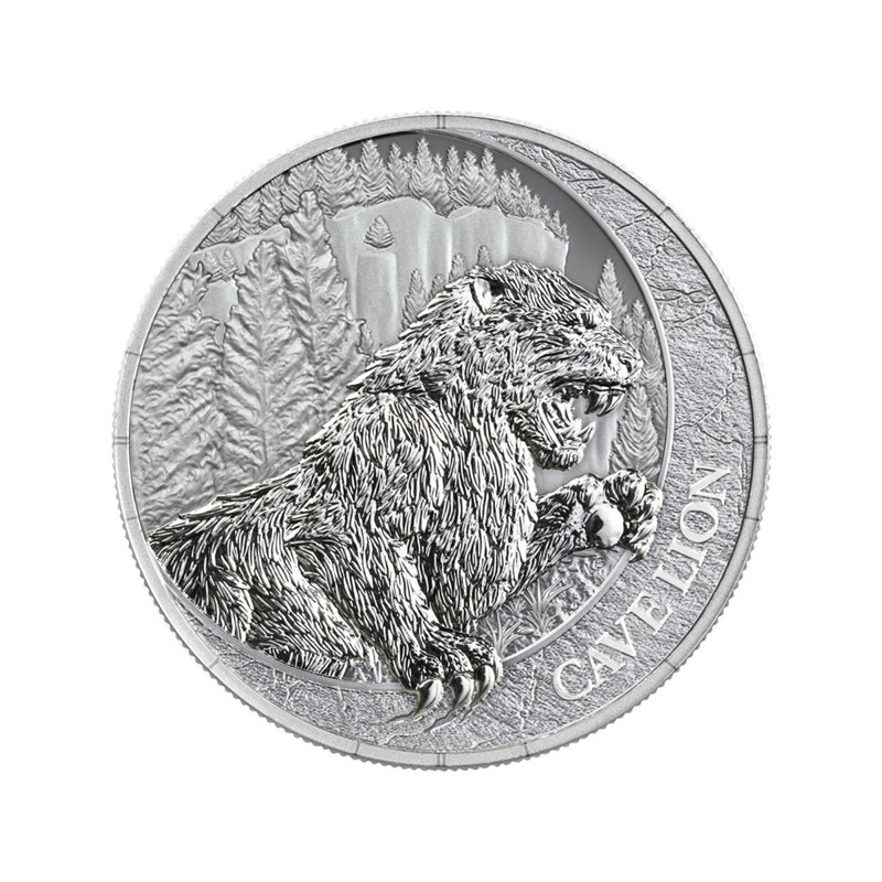 LIBERIA 20 Dollars Argent 1 Once Lion des Cavernes 2026 ⏰