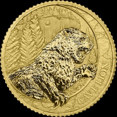 LIBERIA 100 Dollars Or 1/10 Once Lion des Cavernes 2026