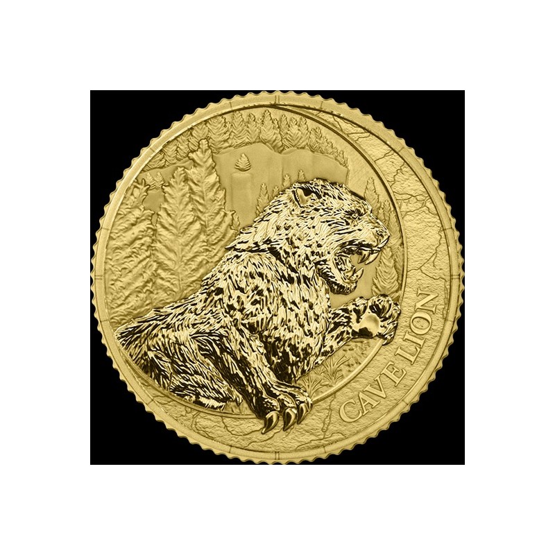 LIBERIA 100 Dollars Or 1/10 Once Lion des Cavernes 2026 ⏰