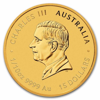 AUSTRALIE 15 Dollars Or 1/10 Once Couleur Année du Cheval 2026