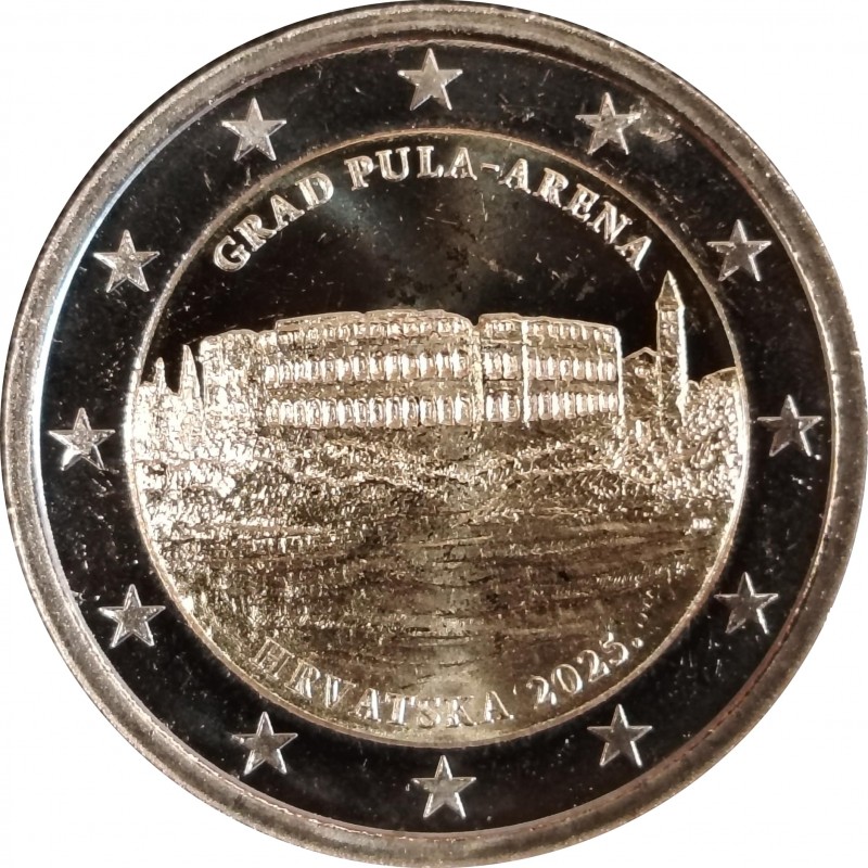 CROATIE 2 Euro Ville de Pula 2025