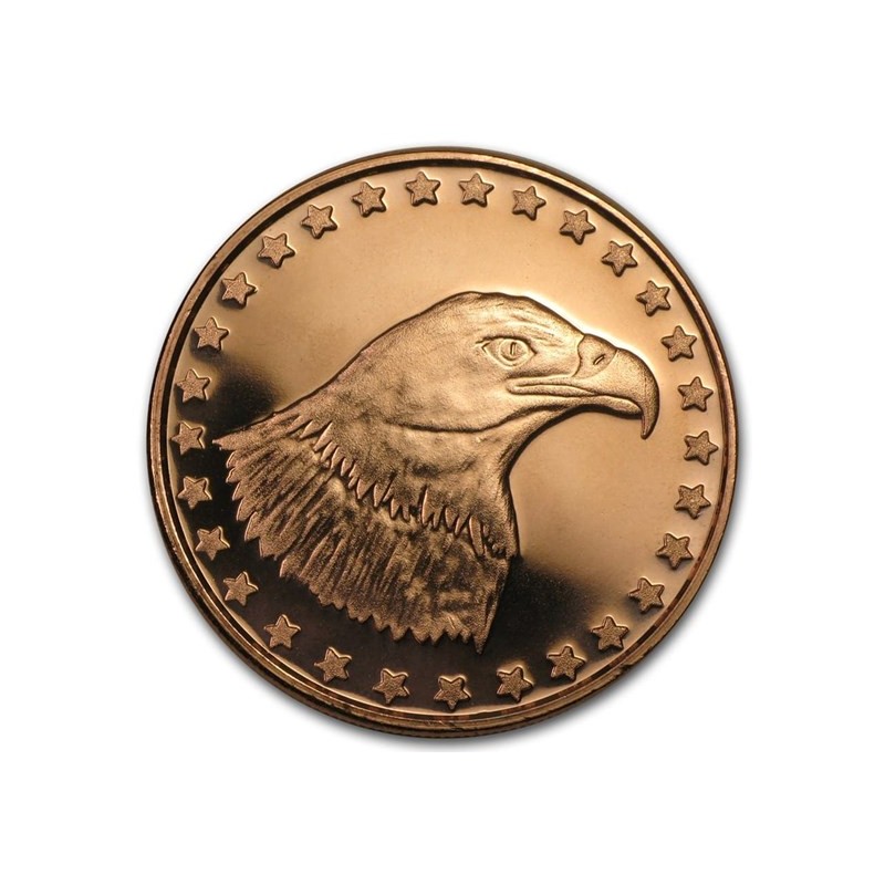 Médaille Cuivre 1 Once Tête d'Aigle