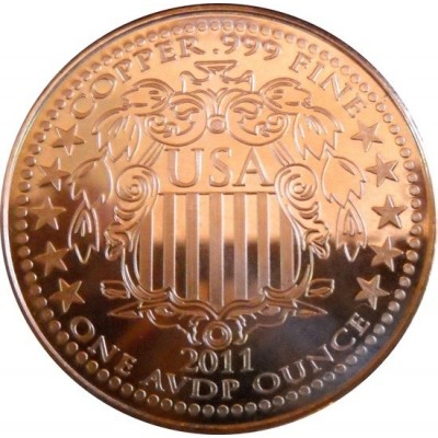 Médaille Cuivre 1 Once Morgan Dollar