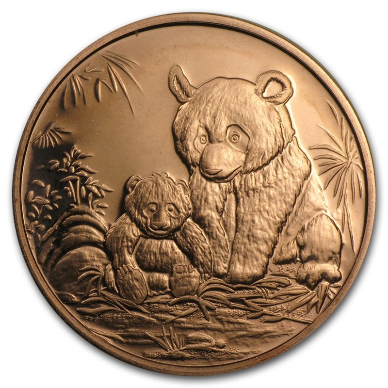 Médaille Cuivre 1 Once Panda