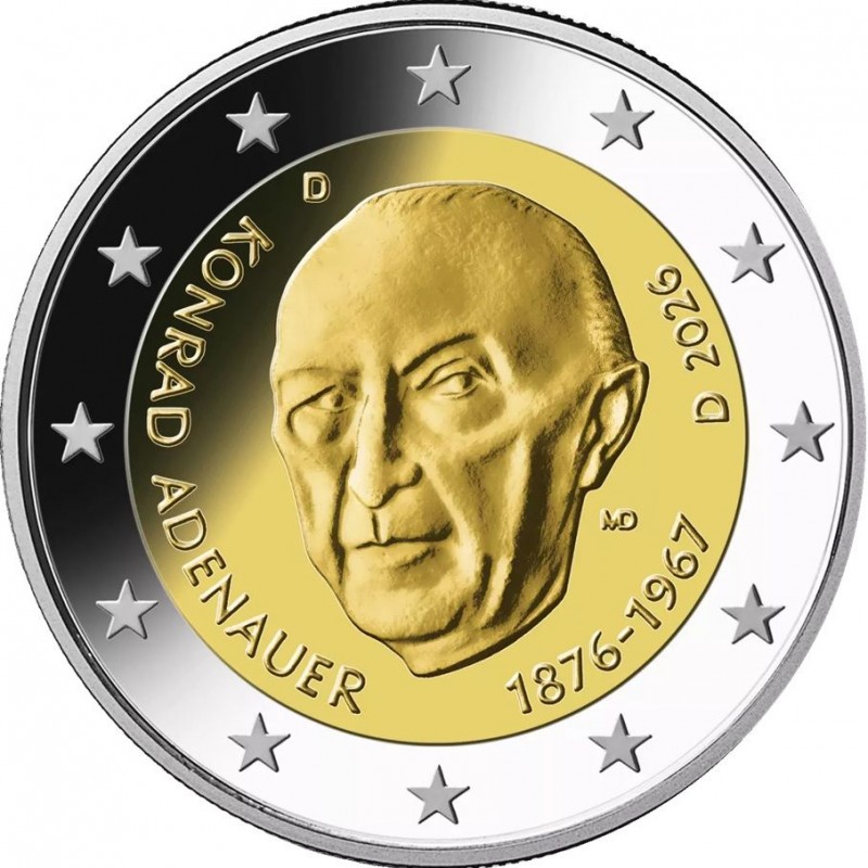 ALLEMAGNE 2 Euro Konrad Adenauer 2026 UNC