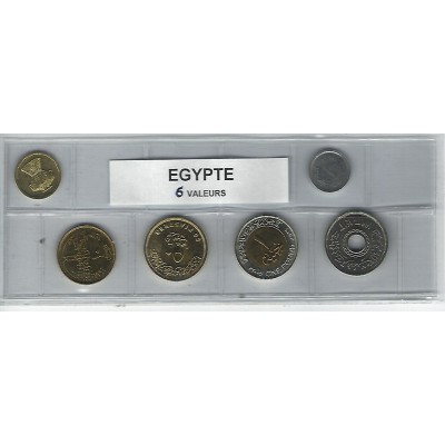 Egypte série de 6 pièces de monnaie