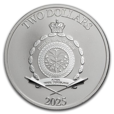 NIUE 2 Dollars 1 Once Argent Marvel Captain America VS Thanos 2025