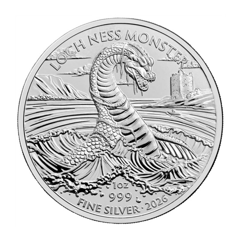 GRANDE BRETAGNE 2 Pounds 1 Once Argent Loch Ness 2026 ⏰