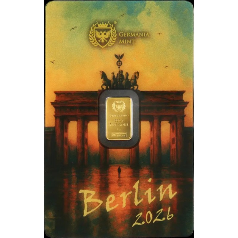 Germania Mint Lingotin Or 1 Gramme 999/1000 WMF Berlin 2026