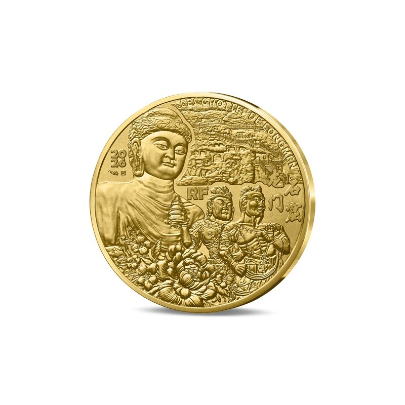 FRANCE 1/4 euro Commémorative Grottes de Longmen 2026 ⏰