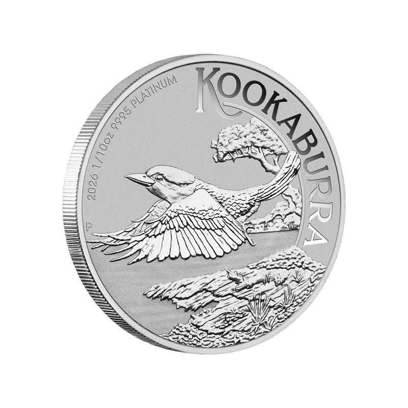 AUSTRALIE 15 Dollars Platine 1/10 Once Kookaburra 2026 ⏰