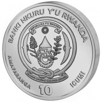 RWANDA 10 RWF Argent 999/1000 1/12 Once Kruzenshtern 2026 ⏰