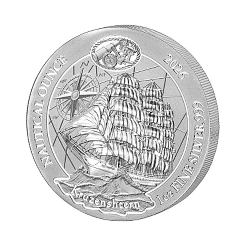 RWANDA 50 RWF Argent 999/1000 1 Once Kruzenshtern 2026 ⏰