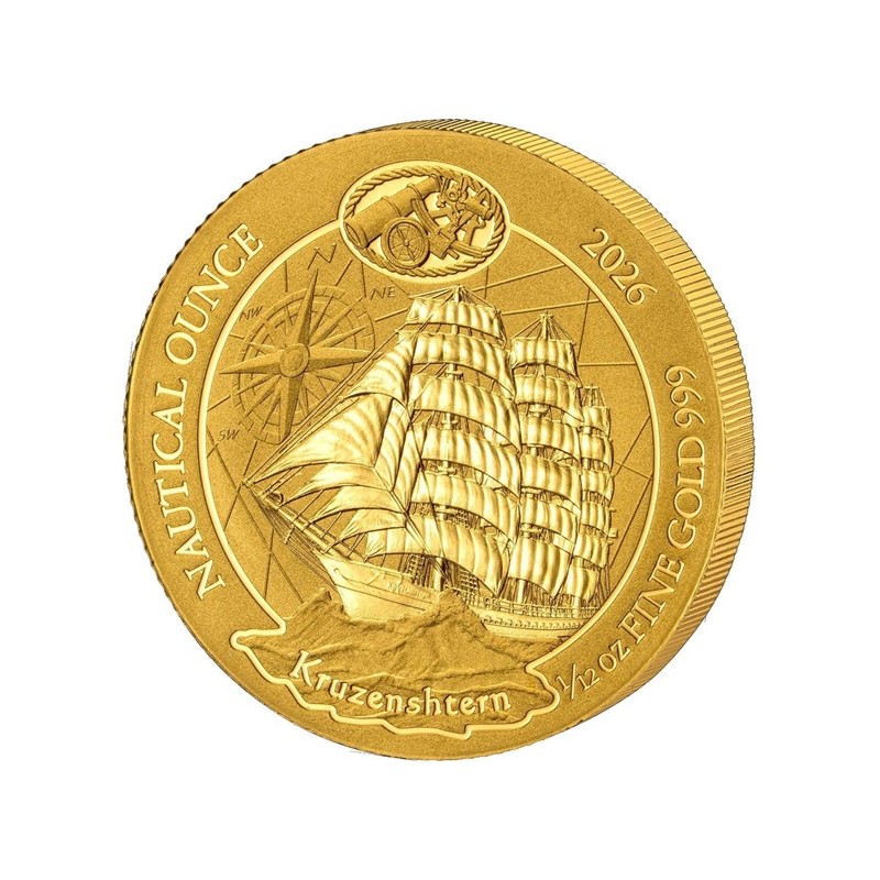 RWANDA 100 RWF Or 999/1000 1/12 Once Kruzenshtern 2026 ⏰