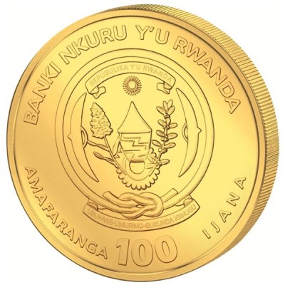 RWANDA 100 RWF Or 999/1000 1/12 Once Kruzenshtern 2026 ⏰