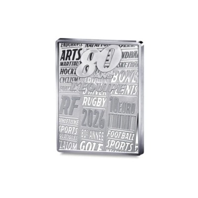 FRANCE 4 x 10 Euro Argent BE 80 Ans de l'Equipe 2026