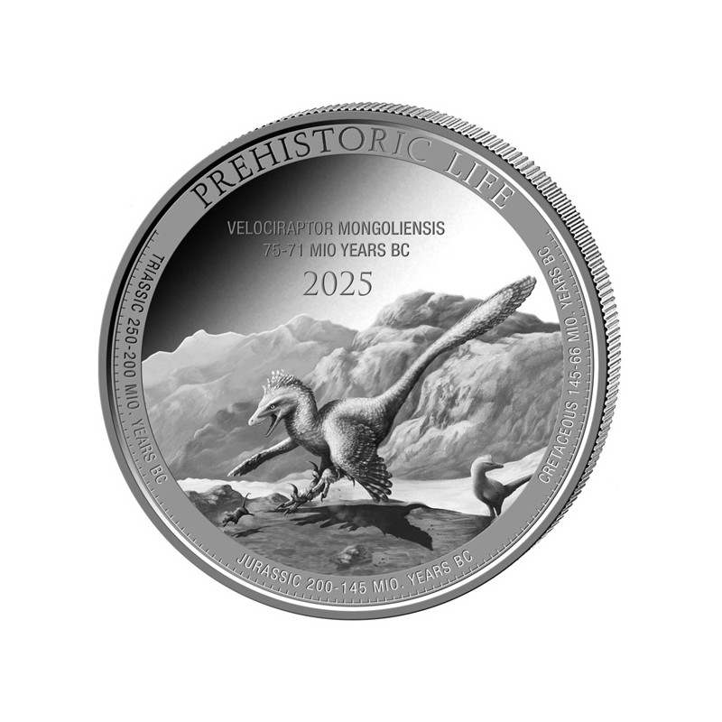 CONGO 20 Francs Argent 1 Once Vie Préhistorique Velociraptor Mongoliensis 2026 ⏰