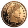 Médaille Cuivre 1 Once Barber Demi Dollar