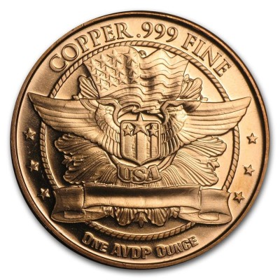 Médaille Cuivre 1 Once Barber Demi Dollar