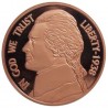 Médaille Cuivre 1 Once Nickel Jefferson